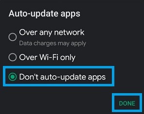 Do not auto-update apps 